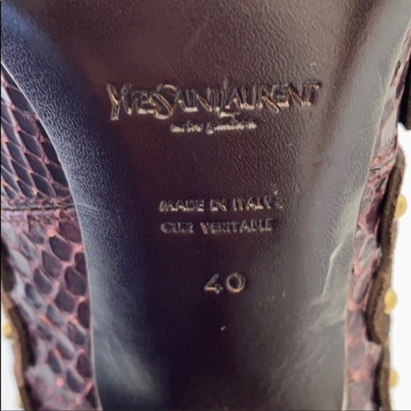 Yves Saint Laurent Snake Studded Pumps Size EU 40 - Picture 9 of 11